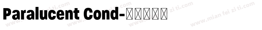 Paralucent Cond字体转换